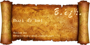 Buzi Ábel névjegykártya