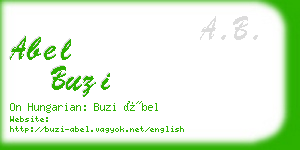 abel buzi business card